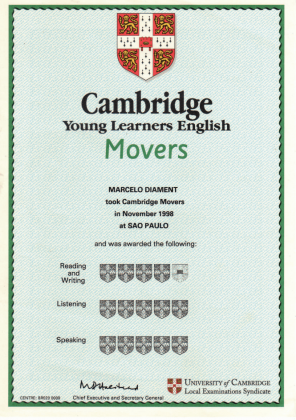 Young Learners English Movers University of Cambridge