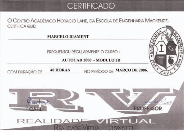 AutoCAD 2D Centro Acadêmico Horacio Lane - Mackenzie