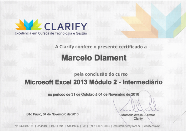 Excel Intermediário Clarify