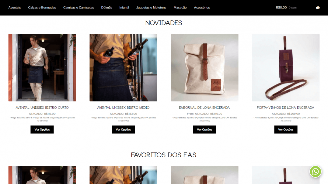 eCommerce Gerenciável WordPress WooCommerce Fardas Guará Tela 02