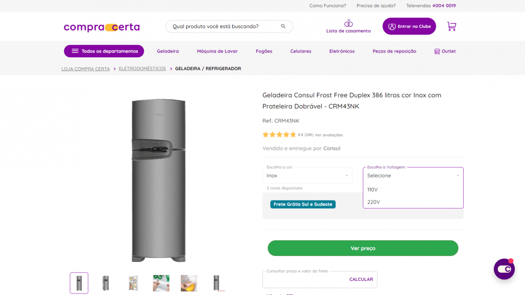 Marketplace VTEX Compra Certa Whirlpool Tela 05