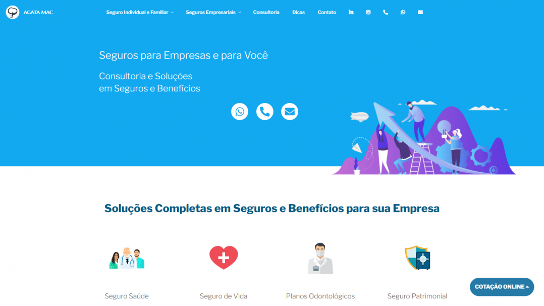 Site Institucional e Comercial Gerenciável WordPress Agata Mac Tela 01