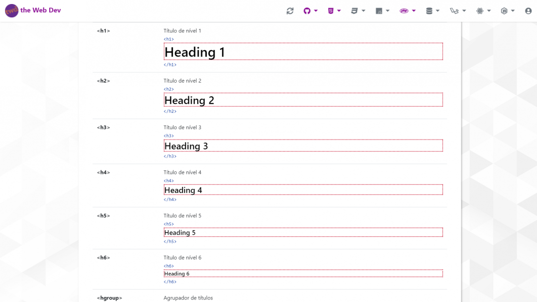 Portal de Estudos de Programação Web The Web Dev Tela 02