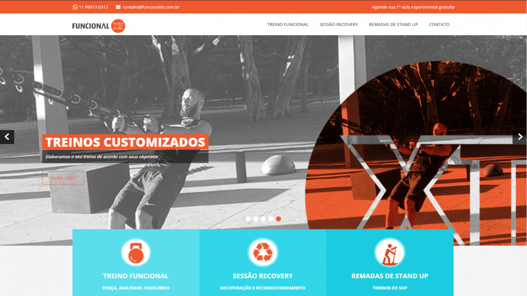 Site Institucional Gerenciável WordPress Funcional XT Tela 01